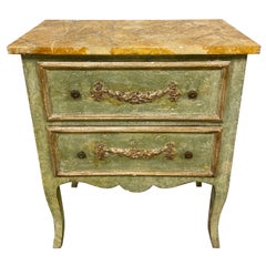 Antique Hand Painted Two Drawer Italian Chest of Drawers