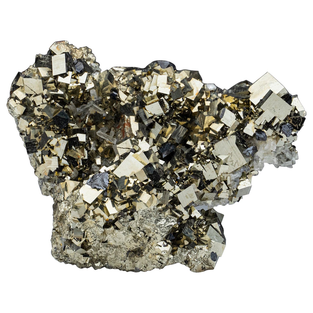 Pyrite with Sphalerite from Madan District, Rhodope Mountains, Bulgaria For Sale