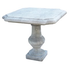 Carved Limestone Baluster Table from Northern Italy