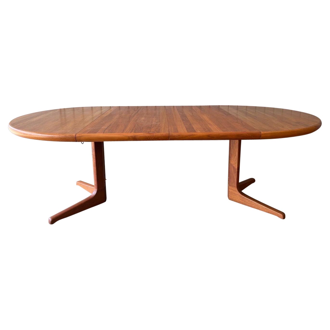Mid century modern teak extendable dining table
