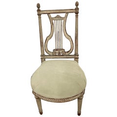 Used Lyre Back French Slipper Chair