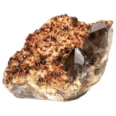 Spessartine Garnet with Smoky Quartz from Tongbei-Yunling District, China