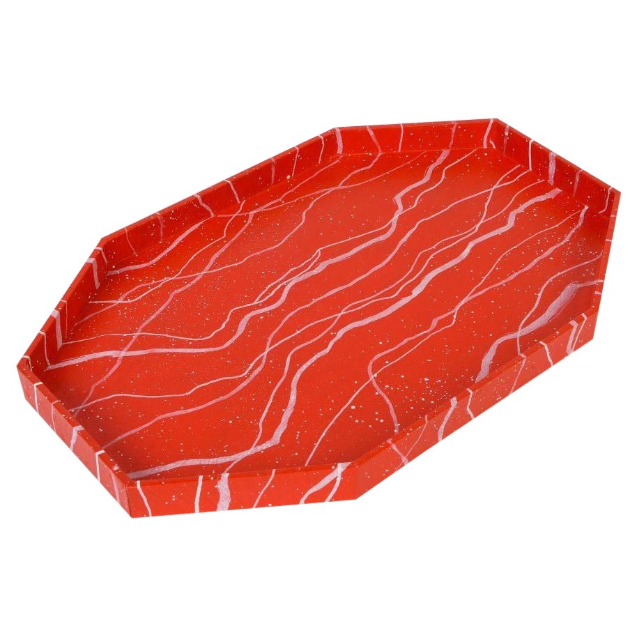 Red Candy Cane Tray For Sale