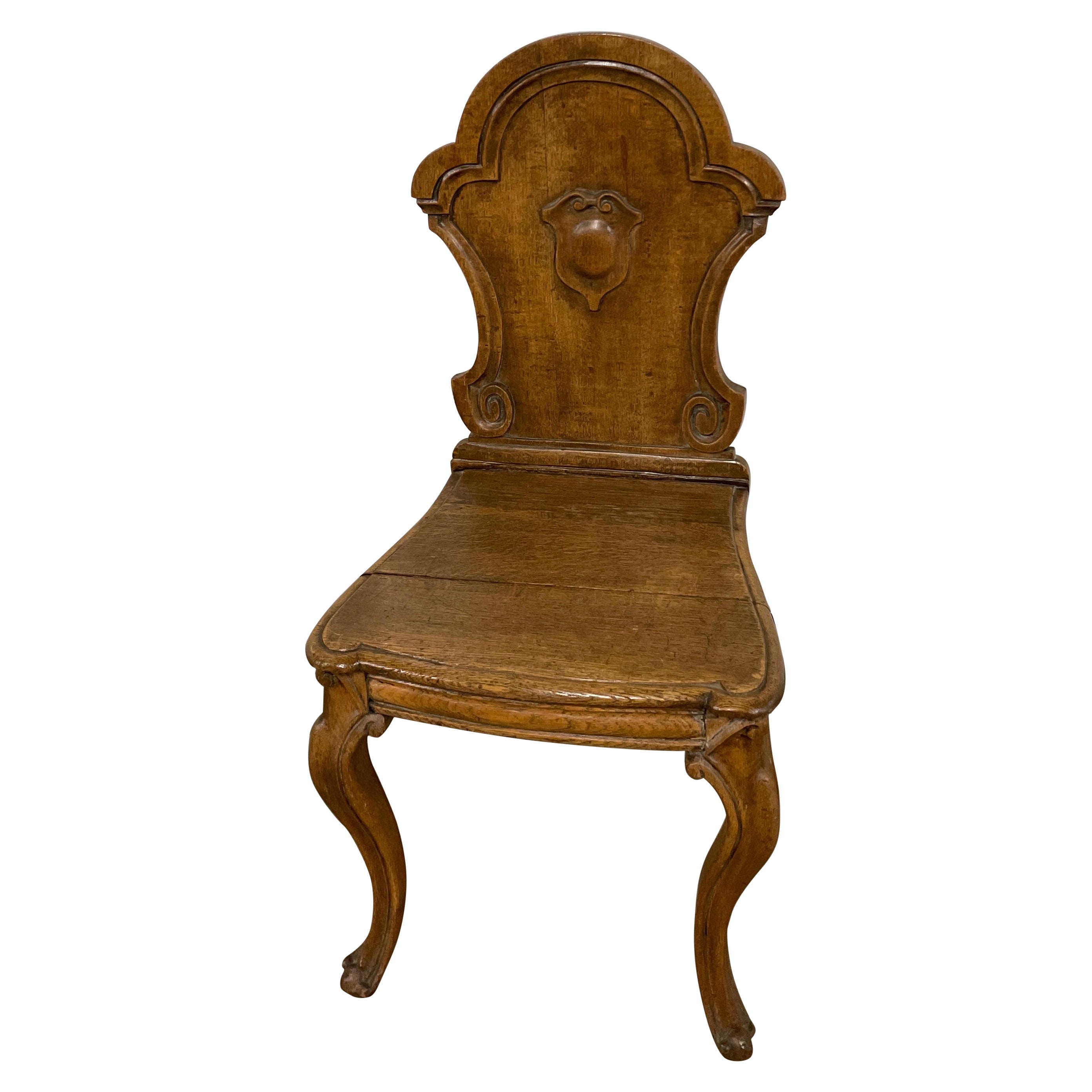 Antique French Oak Side Chair For Sale