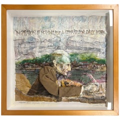 Used Original Painting of Composer Maurice Ravel by Sam Fink