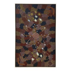 Used Clifford Possum Tjapaltjarri Indigenous Aboriginal Art Large Original Painting