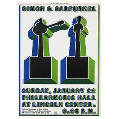 1967 Simon & Garfunkel - Lincoln Center Original Vintage Poster