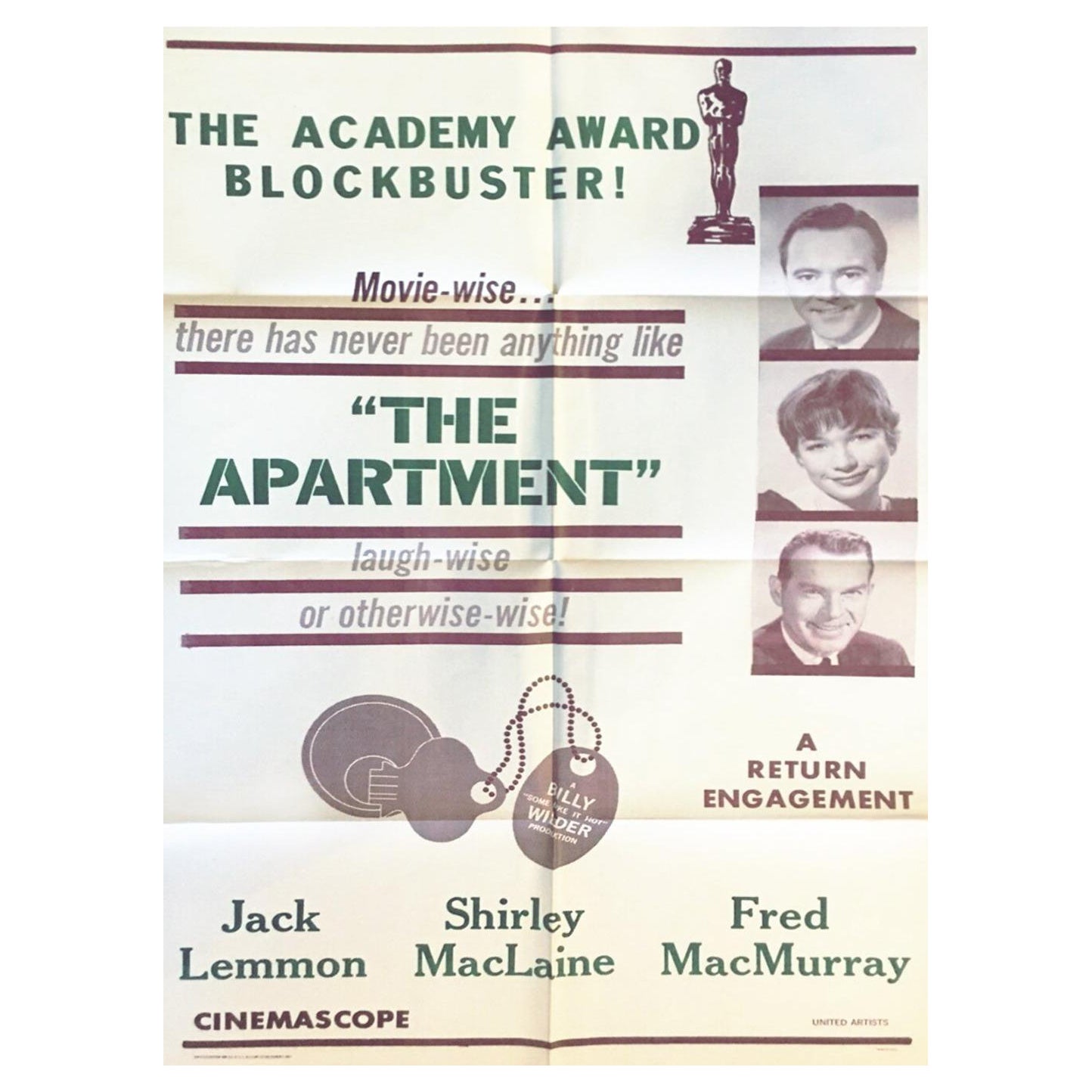 1960 The Apartment Original Vintage Poster