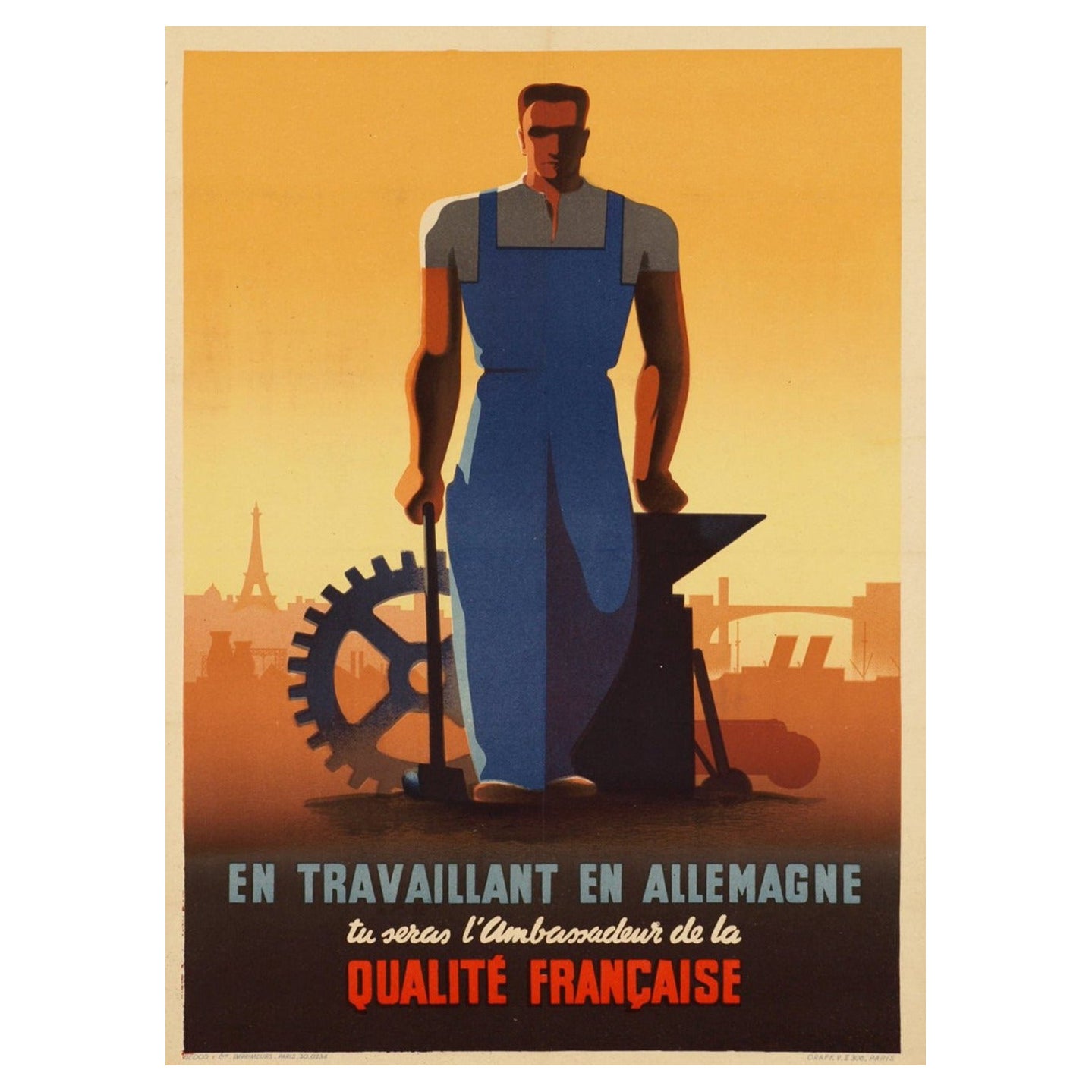 Qualitee Francaise Original-Vintage-Poster, 1942