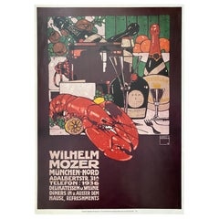 Retro 1985 Ludwig Hohlwein "Wilhelm Mozer" Advertisement Print