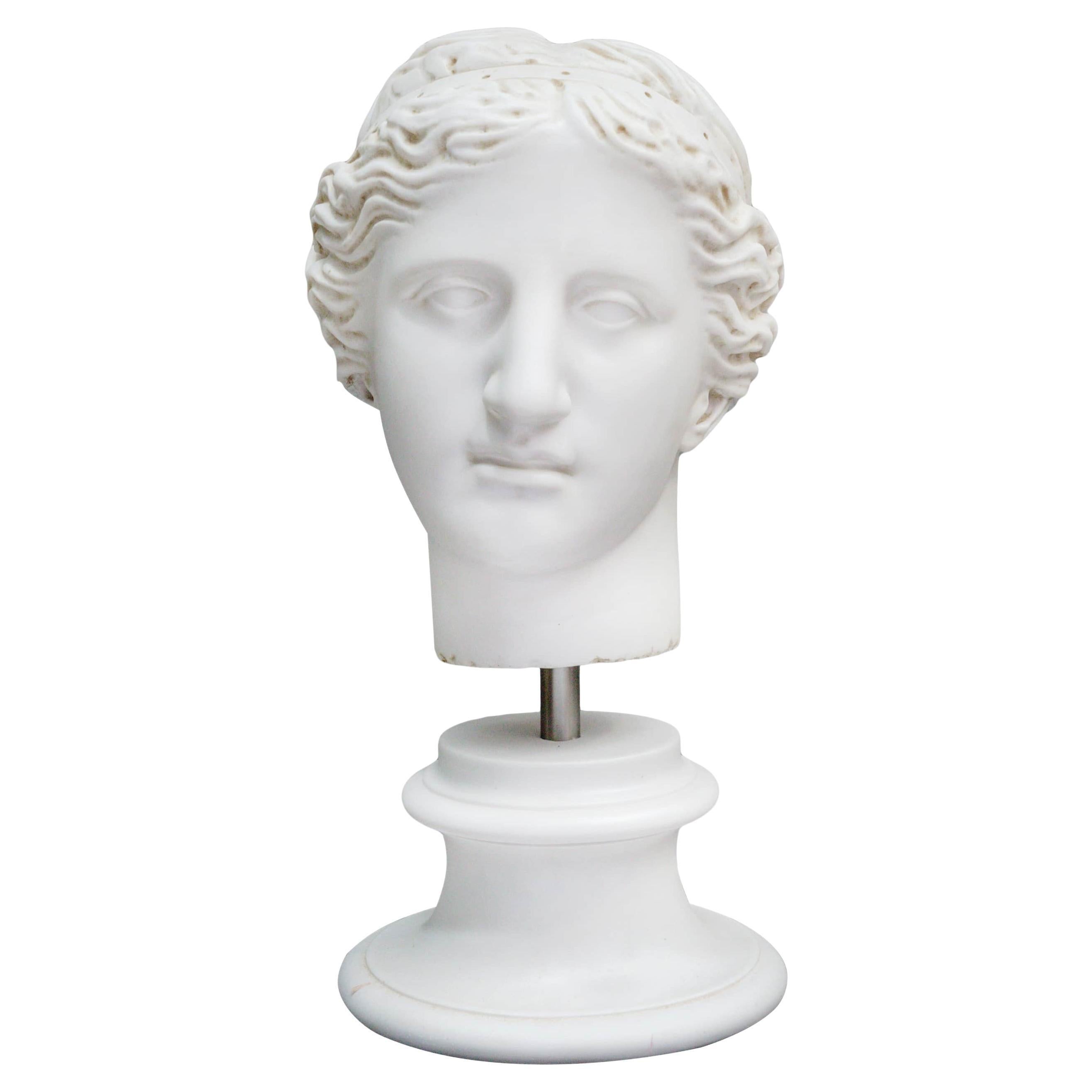 Aphrodite Bust  Statue Made with Compressed Marble Powder, 'Louvre Museum' For Sale