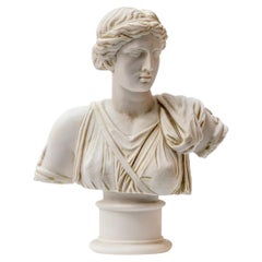Artemis Bust Statue  Made with Compressed Marble Powder