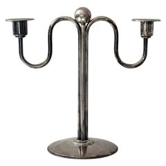 Art Deco Silver-Plate Candelabra by F.W. Quist, Württemberg, Germany, 1930s