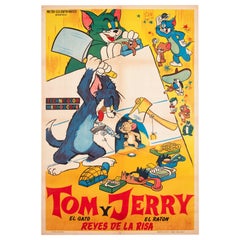 TOM AND JERRY 1950S Argentinian Film Movie Poster 