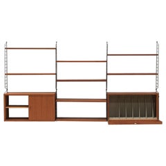 Nisse Strinning Wall Unit with Vinyl Compartment for String, Sweden 1960s