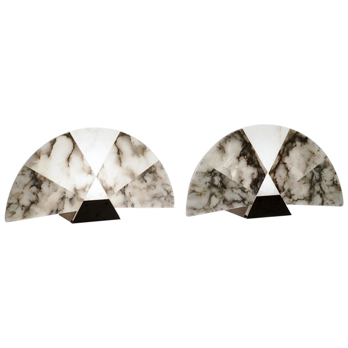 Ein Paar moderne „Ventiglio“-Tischlampen von Angelo Mangiarotti aus der Mitte des Jahrhunderts