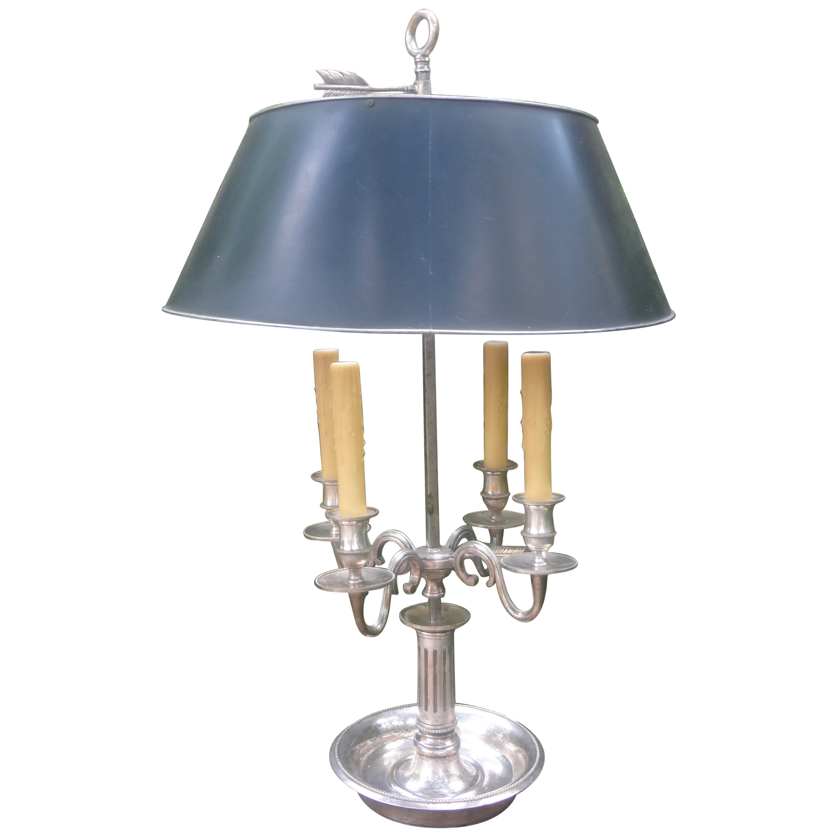 Monumentale französische Bouillotte-Lampe im Louis-XVI-Stil des 19. Jahrhunderts