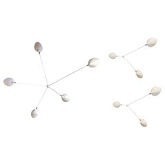 Serge Mouille - 1  5-Arm and 2  3-Arm Spider Sconces in White - IN STOCK!