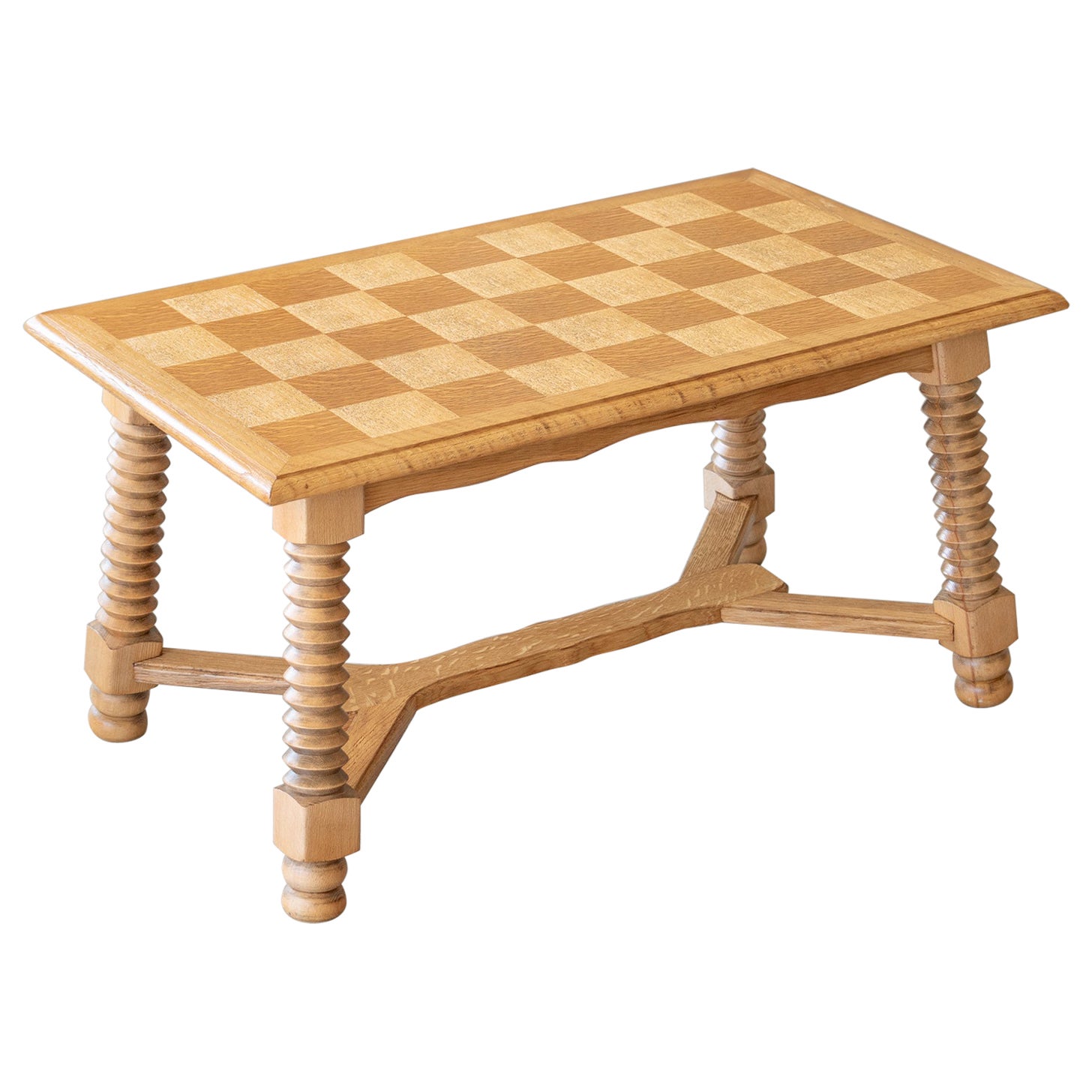 French Oak Coffee Table by Charles Dudouyt