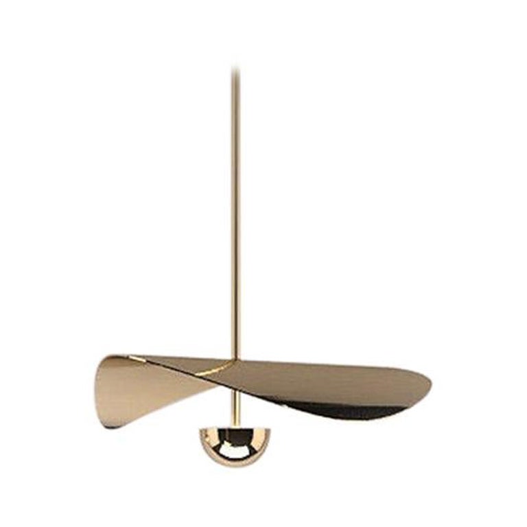 Bonnie Contemporary LED Small Pendant, Solid Brass or Chromed, Handmade/finished For Sale