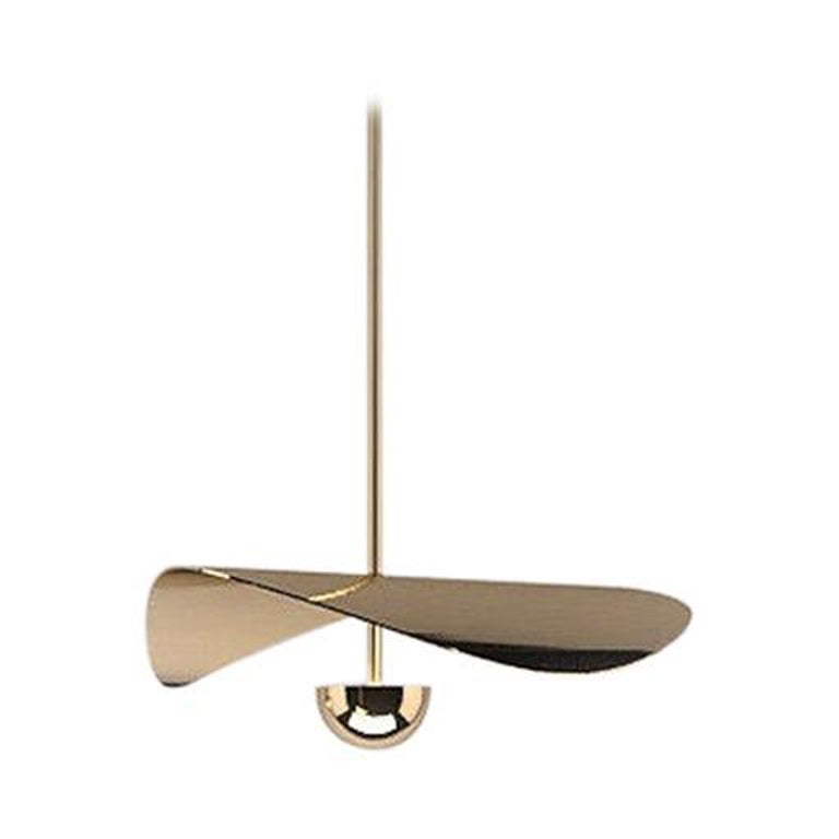 Bonnie Contemporary LED Medium Pendant, Solid Brass or Chromed For Sale