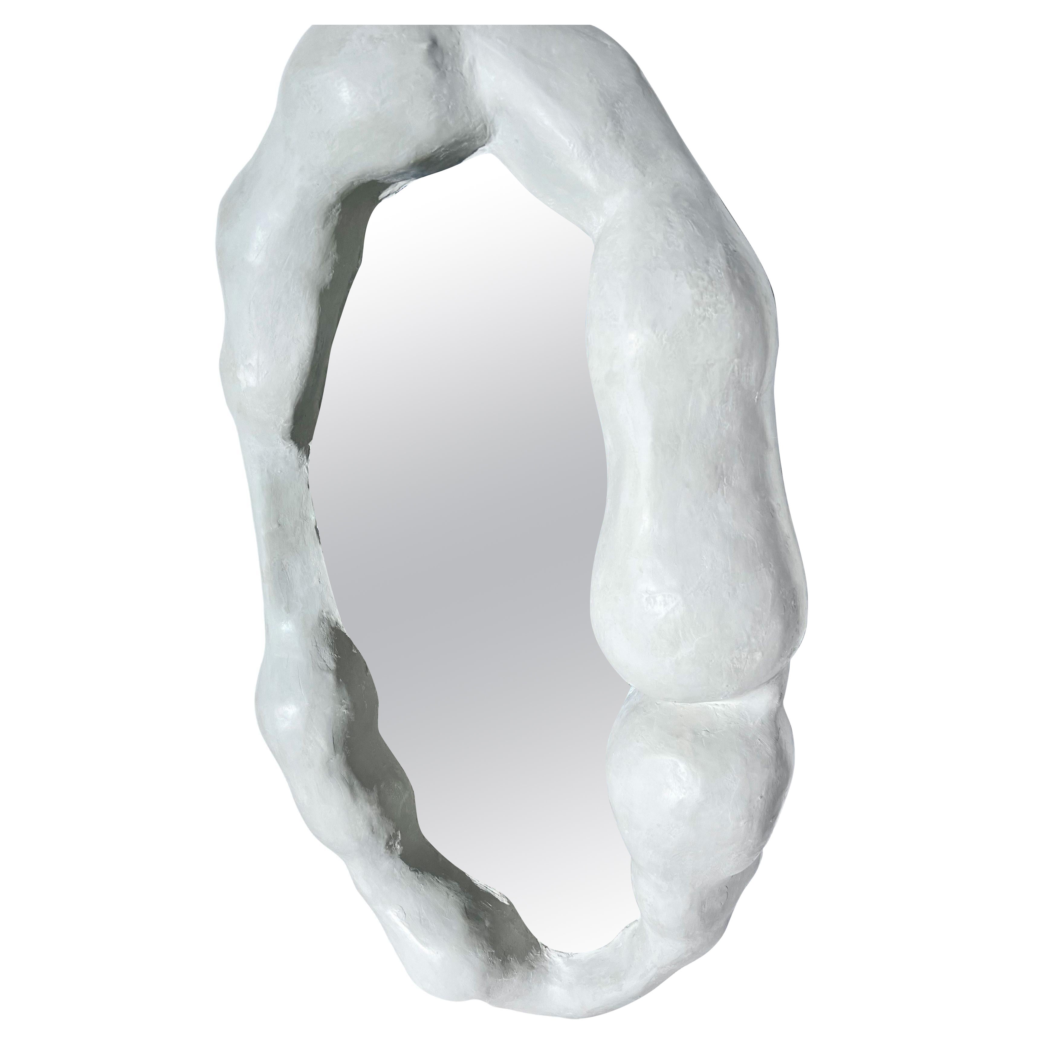 Biomorphic Mirror N.1 by Studio Chora, Large Wall Mirror, Off-White, In Stock