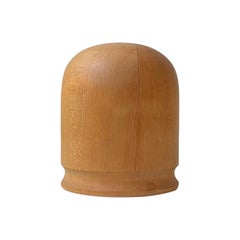 Cabezal de sombrero ajustable escandinavo vintage - Soporte de madera maciza de pino, años 70