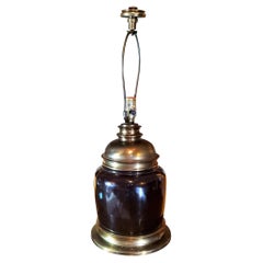 Used 1940s Stiffel Brass and Enamel Lamp