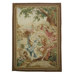 Tapisserie vintage tissée figurative 7,8X5,6 cm