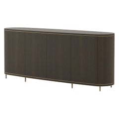 Modernes Cannes-Sideboard aus Eiche und Messing, handgefertigt von Stylish Club