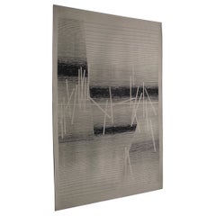 Michel Seuphor wall Tapestry in Black and white wool