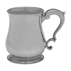 George II Antique Sterling Silver Mug - London 1737 Aymé Videau 