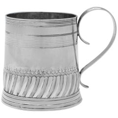 17th Century Britannia Standard Silver Beer Mug - London 1699 by John Porter