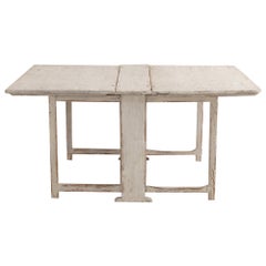 Used 19th c. Swedish Gustavian Style Painted Drop-Leaf / Gate Leg Table
