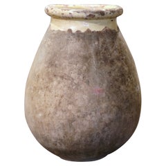 18th Century French Provencal Terracotta Olive Oil Jar from Biot 