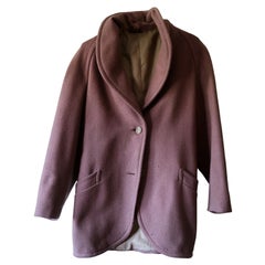 Chaqueta vintage de mujer de la URSS: Elegante Chaqueta de Lana Borgoña - Circa 1970s, 1J86