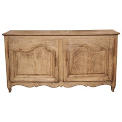 A Long 18th Century 2-Door Washed Oak Buffet from France