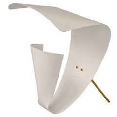 Michel Buffet - Lampe de bureau courbée blanche B201 - EN STOCK !