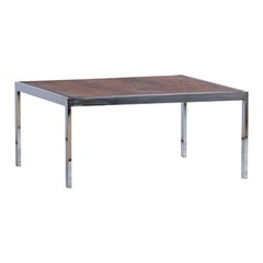 Vintage Mid-Century Rosewood and Chrome Coffee Table