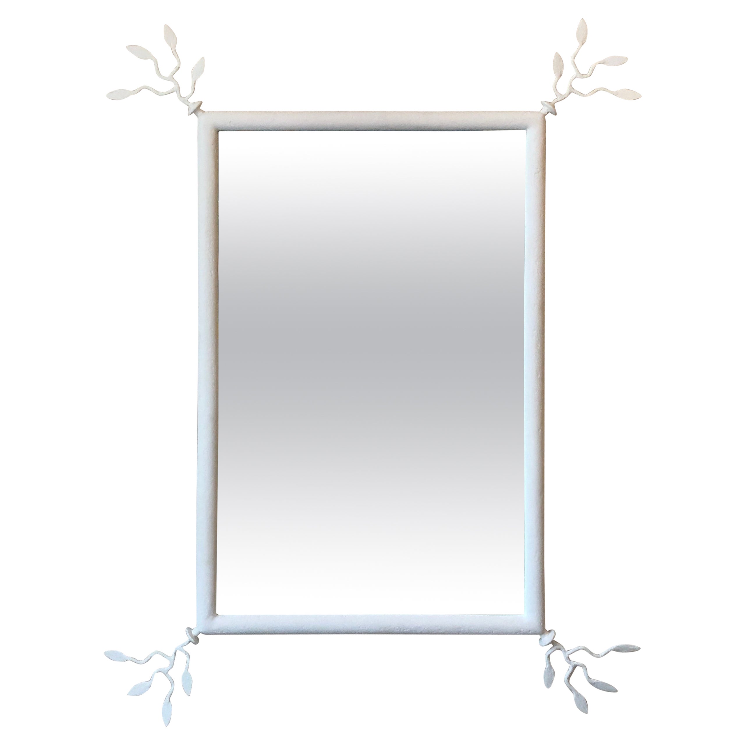 Miroir de Vincennes,  Plâtre blanc Finition. en vente