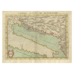 Antique Map of the Balkans with Coat of Arms