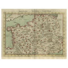 Antique Map of France, based on the work of Ptolemy