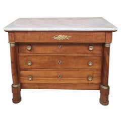 Antique French Chest of Drawers 19th Century Empire Commode 