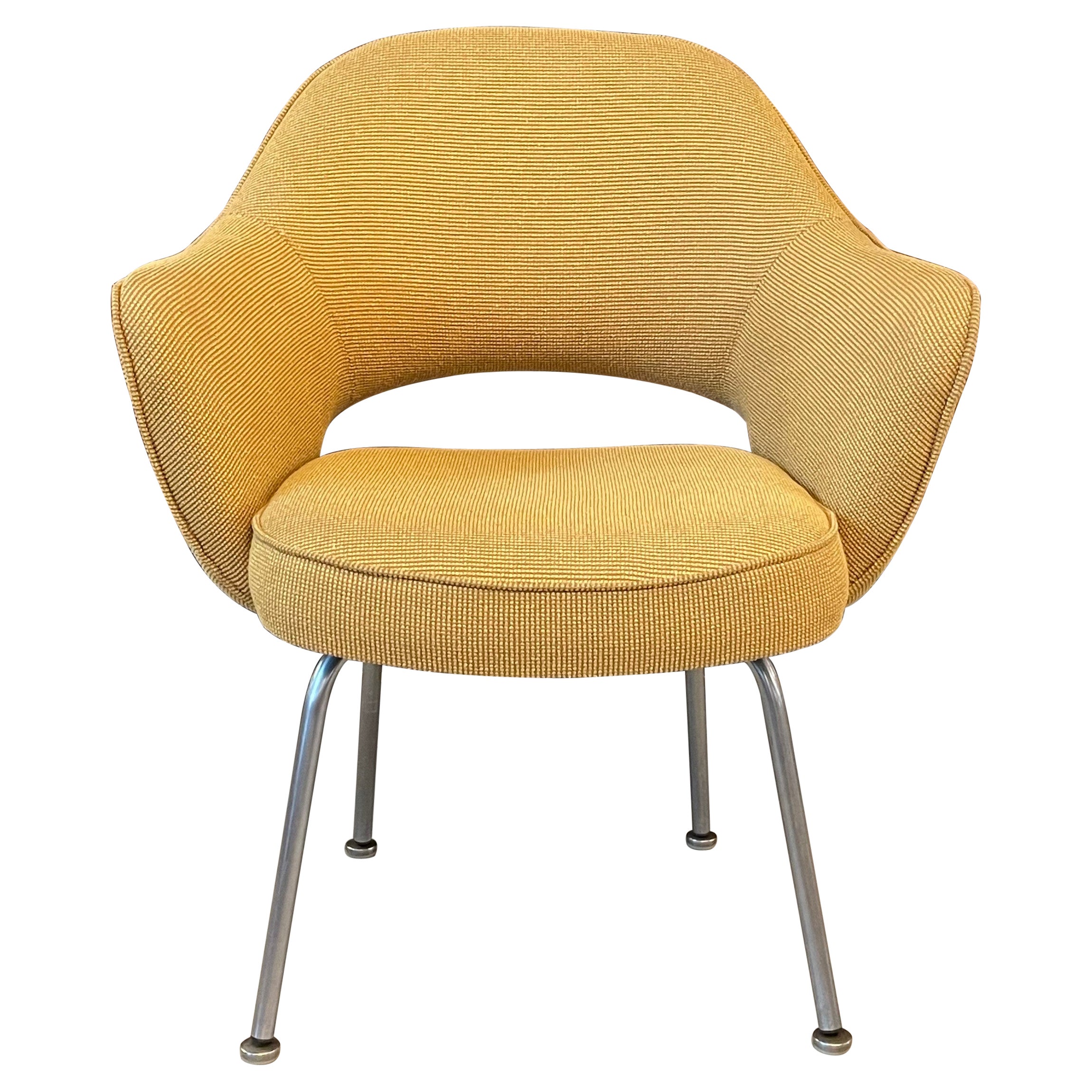 Eero Saarinen Executive Armchair For Knoll Yellow Upholstery