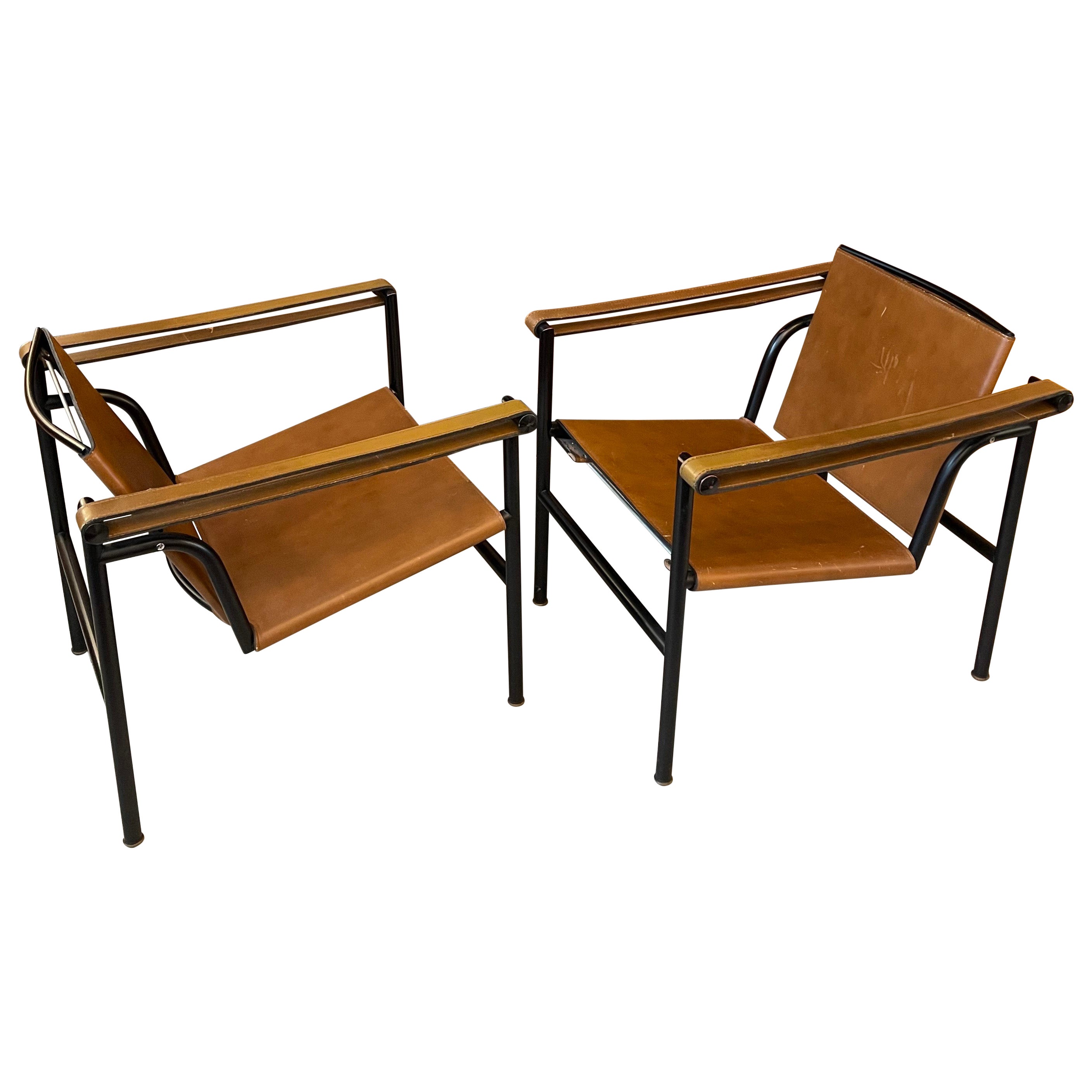 Le Corbusier, Pierre Jeanneret, Charlotte Perriand LC1 Chairs By Cassina For Sale