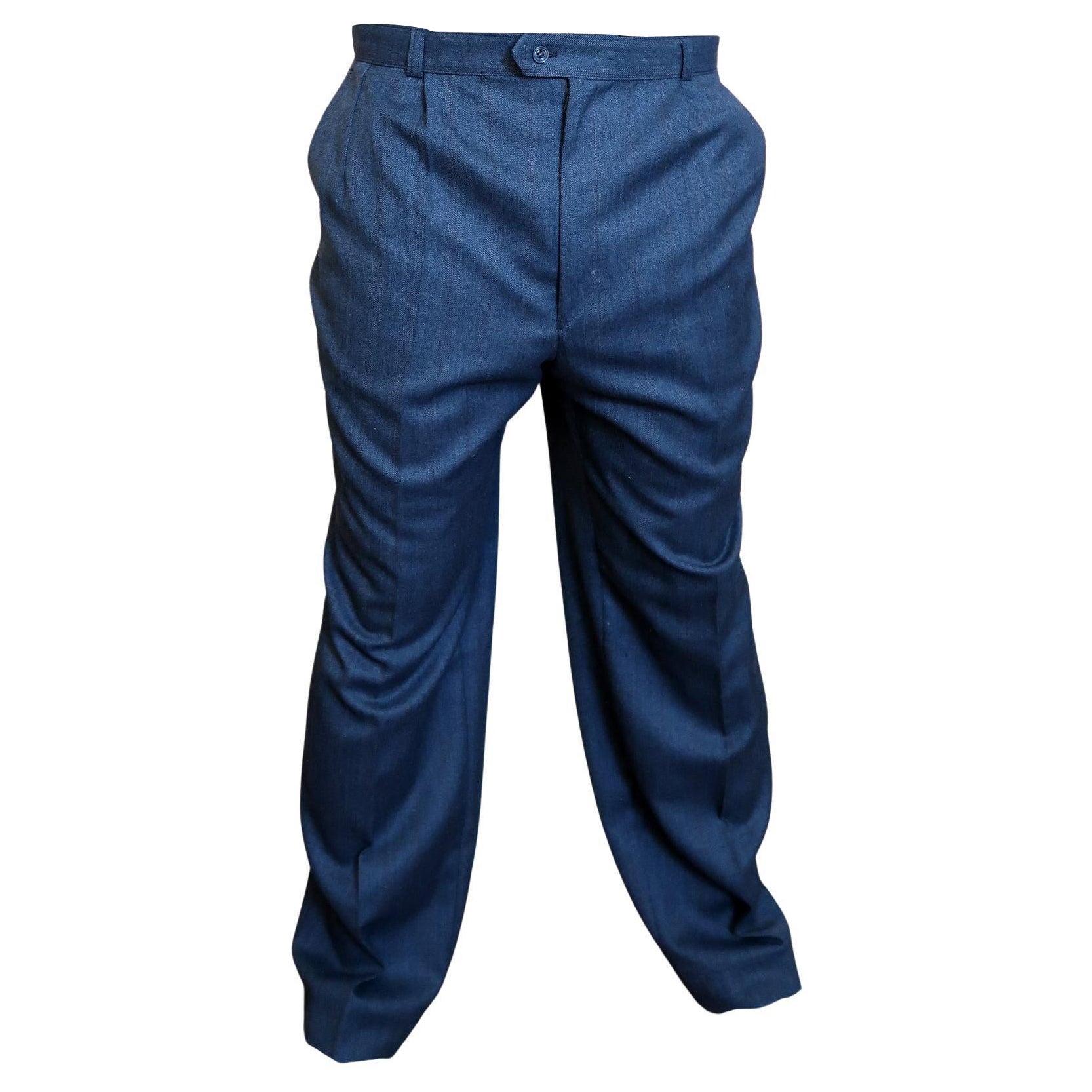 Vintage Grey Pants from USSR: Classic 1970s Style - New and Adjustable, 1J87