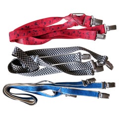 Set of 3 Vintage Suspenders from USSR: Nostalgic Charm from the 1970s, 1J99