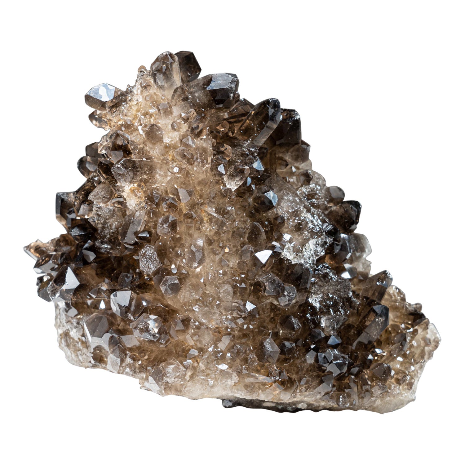 Genuine Smoky Quartz Crystal Cluster from Mina Gerais, Brazil (6.4 lbs) For Sale
