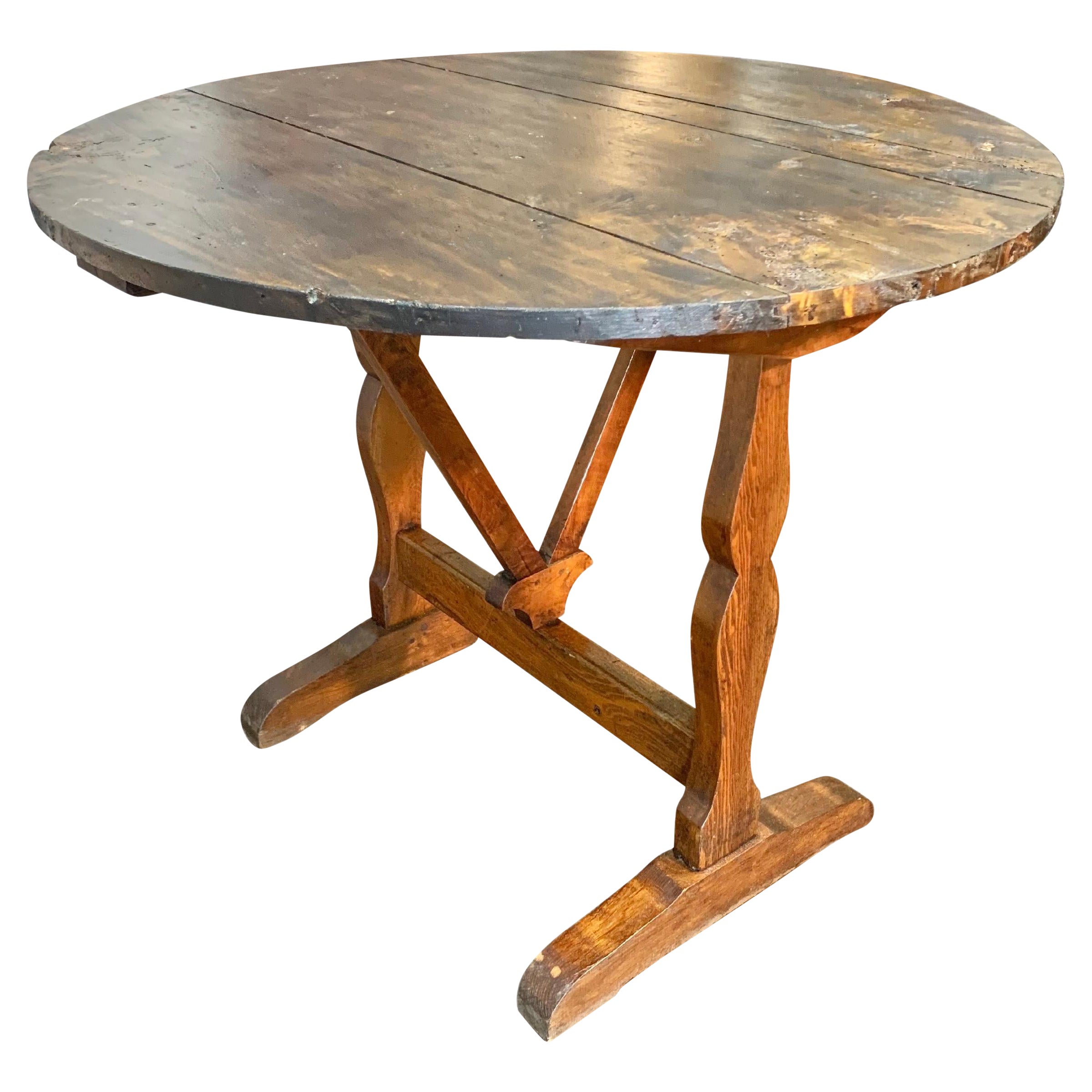 19th Century French Oak Wine Tasting Table For Sale