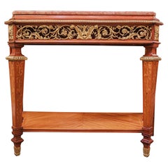 Antique A fine 19th century French mahogany and gilt bronze console by Maison Forest